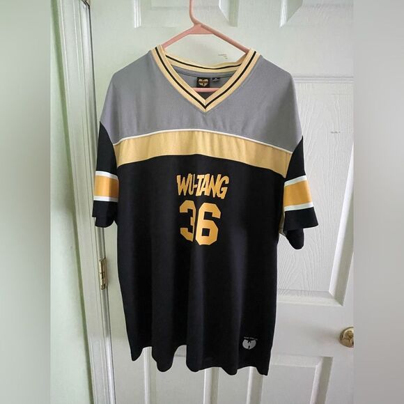 Wu Tang Clan Jersey - XL - Short sleeve - Black and Yellow Football Jersey Y2K - Picture 3 of 7